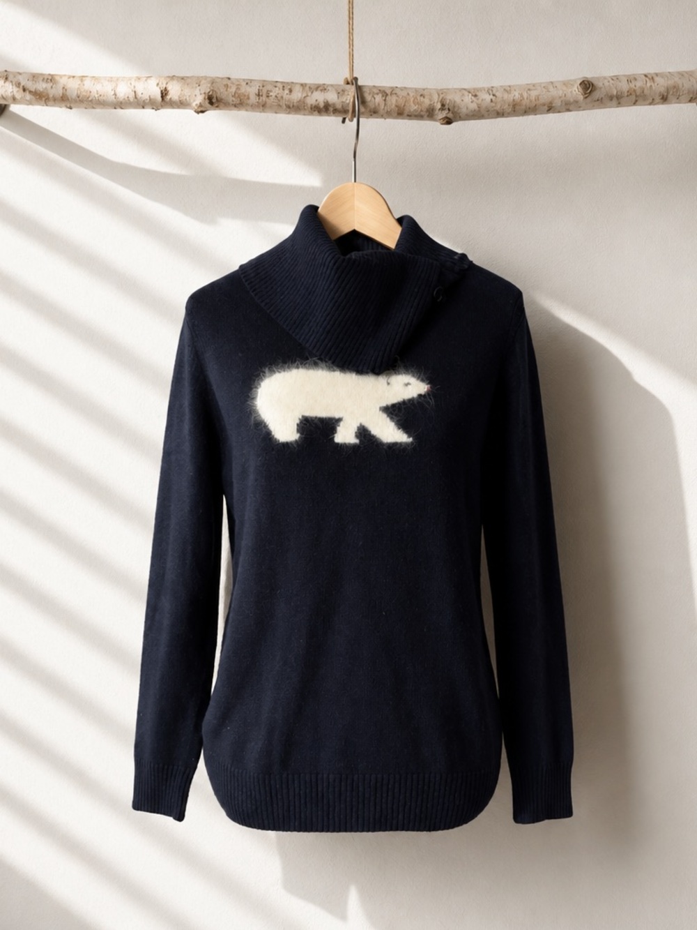 Talbots Polar Bear Cowl Neck Sweater